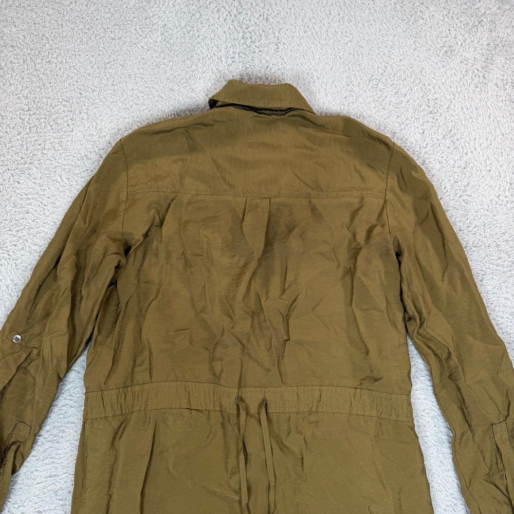 Maeve Anthropologie Olive Green Utility Button Down Shirt Dress Womens Size 2 - Picture 4 of 12